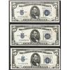 Image 1 : Lot of (3) 1934D $5 Silver Certificate Notes
