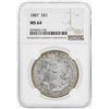 Image 1 : 1887 $1 Morgan Silver Dollar Coin NGC MS64