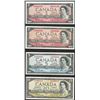 Image 1 : Lot of (4) 1954 Bank of Canada Notes