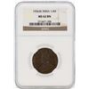 Image 1 : 1936(B) India British King George V 1/4 Anna Copper Coin NGC MS62BN