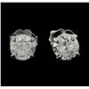 Image 1 : 14KT White Gold 1.38 ctw Diamond Earrings