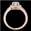 Image 2 : 1.4 CTW H-SI/I Certified Diamond Solitaire Halo Ring 10K Rose Gold - REF-254H5A - 34097