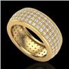Image 2 : 2.50 CTW Micro Pave VS/SI Diamond Eternity Ring 18K Yellow Gold - REF-249Y3K - 20884