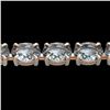 Image 1 : 20 CTW Aquamarine Eternity Designer Inspired Tennis Bracelet 14K Rose Gold - REF-178F2N - 23385