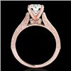 Image 2 : 1.21 CTW H-SI/I Certified Diamond Solitaire Antique Ring 10K Rose Gold - REF-161A8X - 34721