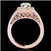 Image 2 : 1.65 CTW H-SI/I Certified Diamond Solitaire Halo Ring 10K Rose Gold - REF-233H4A - 34460