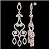 Image 2 : 3.25 CTW VS/SI Diamond Micro Pave Designer Earrings 14K Rose Gold - REF-253A6X - 22416