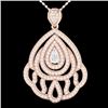 Image 1 : 2 CTW Micro Pave VS/SI Diamond Designer Necklace 14K Rose Gold - REF-256A4X - 21263