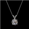 Image 4 : 1.29 CTW Certified H-SI/I Quality Diamond Solitaire Necklace 10K White Gold - REF-240Y2K - 36779