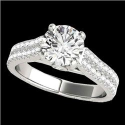 2.11 CTW H-SI/I Certified Diamond Pave Ring 10K White Gold - REF-361H6A - 35464
