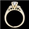 Image 2 : 1.5 CTW H-SI/I Certified Diamond 3 Stone Ring 10K Yellow Gold - REF-172Y8K - 35405