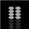 Image 1 : 5.33 CTW Marquise Diamond Designer Earrings 18K White Gold - REF-986T2M - 42782
