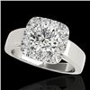 Image 1 : 1.55 CTW H-SI/I Certified Diamond Solitaire Halo Ring 10K White Gold - REF-174Y5K - 34238