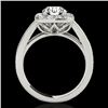 Image 2 : 1.55 CTW H-SI/I Certified Diamond Solitaire Halo Ring 10K White Gold - REF-174Y5K - 34238
