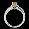 Image 2 : 1.11 CTW Certified Si Fancy Yellow Diamond Solitaire Ring 10K White Gold - REF-156X4T - 34834