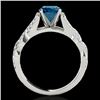 Image 2 : 1.5 CTW Si Certified Fancy Blue Diamond Solitaire Ring 10K White Gold - REF-180H2A - 35219