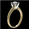 Image 4 : 1 CTW Certified VS/SI Quality Cushion Cut Diamond Solitaire Ring 10K Yellow Gold - REF-297W2F - 3299