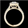Image 2 : 2.5 CTW H-SI/I Certified Diamond Solitaire Halo Ring 10K Yellow Gold - REF-385H8A - 34143