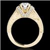 Image 2 : 1.5 CTW H-SI/I Certified Diamond Solitaire Antique Ring 10K Yellow Gold - REF-180H2A - 34776