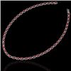 Image 2 : 61.85 CTW Garnet & VS/SI Certified Diamond Eternity Necklace 10K White Gold - REF-275W8F - 29508