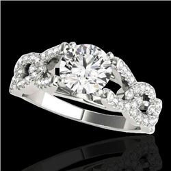 1.5 CTW H-SI/I Certified Diamond Solitaire Ring 10K White Gold - REF-218F2N - 35214
