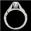 Image 2 : 1.5 CTW H-SI/I Certified Diamond Solitaire Ring 10K White Gold - REF-218F2N - 35214