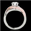 Image 2 : 1.3 CTW H-SI/I Certified Diamond Bypass Solitaire Ring 10K White & Rose Gold - REF-165X8T - 35081