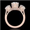 Image 1 : 3.06 CTW VS/SI Diamond Solitaire Art Deco 3 Stone Ring 18K Rose Gold - REF-585A8X - 36849