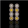 Image 1 : 5.50 CTW Canary Yellow & White Diamond Designer Earrings 18K Rose Gold - REF-789X5T - 42603