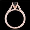 Image 2 : 1.2 CTW Certified VS Black Diamond Solitaire Ring 10K Rose Gold - REF-48F2N - 34974