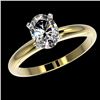 Image 2 : 1.25 CTW Certified VS/SI Quality Oval Diamond Solitaire Ring 10K Yellow Gold - REF-370T8M - 32915