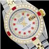 Image 1 : Rolex Ladies Two Tone 14K Gold/SS, Diam/Ruby Dial & Diam/Ruby Bezel, Sapphire Crystal - REF-446N5A