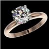 Image 2 : 2 CTW Certified H-SI/I Quality Diamond Solitaire Engagement Ring 10K Rose Gold - REF-615M2H - 32933