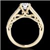 Image 2 : 1.4 CTW H-SI/I Certified Diamond Solitaire Ring 10K Yellow Gold - REF-161T8M - 35016