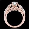 Image 2 : 1.7 CTW H-SI/I Certified Diamond Solitaire Ring 10K Rose Gold - REF-180F2N - 35260