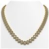 Image 1 : 42.56 CTW Oval Diamond Designer Necklace 18K Yellow Gold - REF-7835Y8K - 42814