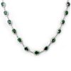 Image 1 : 21.0 CTW Emerald & Diamond Necklace 14K White Gold - REF-252M2H - 10418
