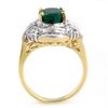 Image 2 : 3.45 CTW Emerald & Diamond Ring 14K Yellow Gold - REF-110H5A - 12974