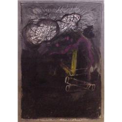 American School (20th Century), DRAWING WITHOUT SWIMMING POOL, 1984, gouache and color pastel o...