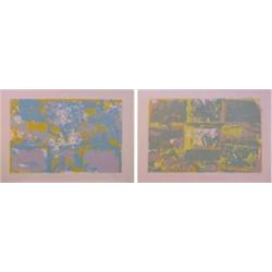Walter Darby Bannard (b. 1931) American (two), MAGNETIC LANDS, color screenprint, signed in pen...