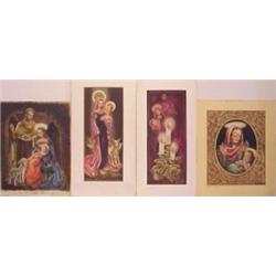 Ken Barker (20th Century) American (four), RELIGIOUS THEMES, 1930's to 1940's, four watercolors...