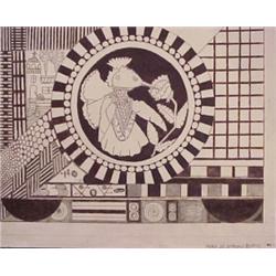 Anthony Veit Belfils (20th Century) American, UNTITLED, ink drawing on paper, 15 1/4 x 20", sig...