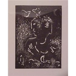 Marc Chagall (1897-1985) Russian/French, POUR VAVA, 1985, plate 3, linocut print, proof aside f...