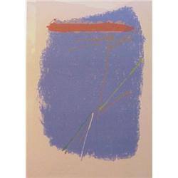 Dan Christensen (b. 1942) American, BLUE, color screenprint, signed in pencil, from the numbere...