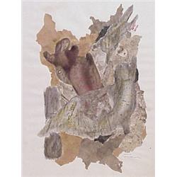 Coppola (20th Century), COME MAL UNITO #2, 1964, mixed media on paper, 17 1/2 x 13 1/4", titled...