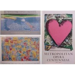 Jim Dine, Jasper Johns, David Hockney (three), EXHIBITIONS, three color posters, 46 x 29", 34 x...