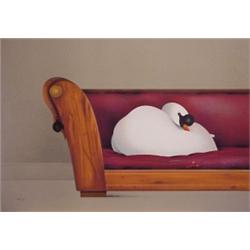 Jean Paul Donadini (b. 1951) French, SWAN COUCH, color lithograph, signed in pencil, numbered e...