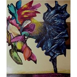 Michael Dvortcsak (20th Century) American, BOZZOLFOIRE, 1984, encaustic oil painting on canvas,...