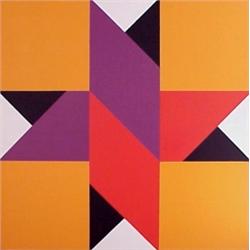 Jules Engel (1915-2003) American, UNTITLED, oil painting on canvas, 40 x 40", signed on the ver...