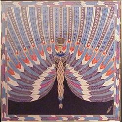 Erte (1892-1990) French, THE EGYPTIAN, printed silk scarf designed by artist with signature in...